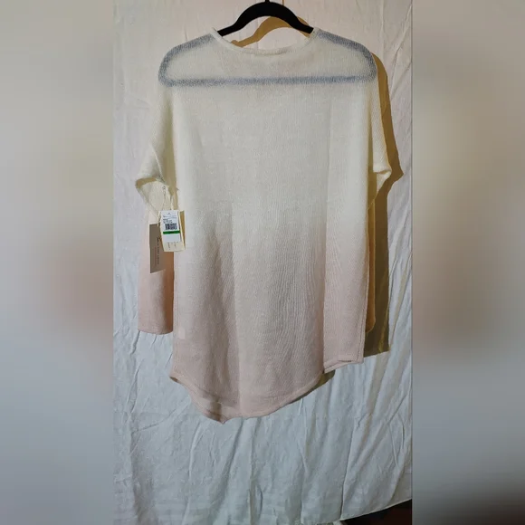 **SOLD** Vince Camuto Ombre Cream & Pink Pullover Scoop Neck Sweater Sz L - Picture 3 of 9